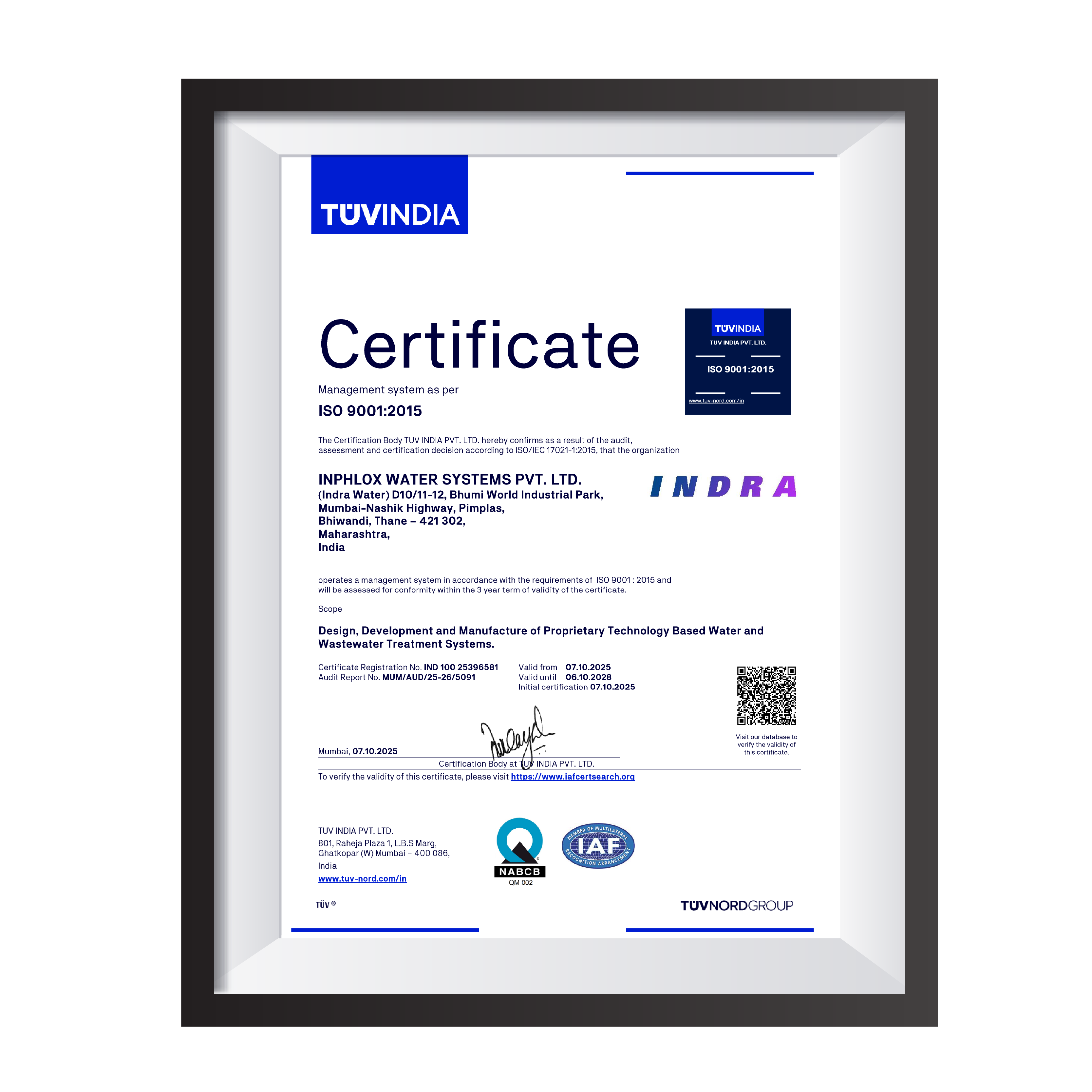 ISO 9001:2015 Certificate